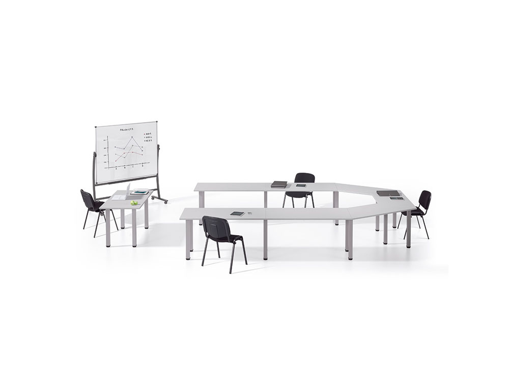 PIZARRA BLANCA ROCADA LACADA MAGNETICA CON SOPORTE VOLTEABLE DOBLE CARA 90X120 CM