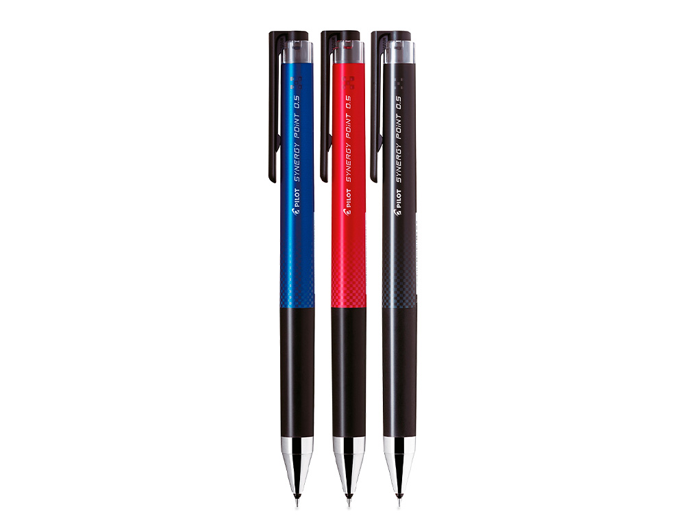 BOLIGRAFO PILOT SYNERGY POINT RETRACTIL SUJECION DE CAUCHO TINTA GEL 0,5 MM ROJO
