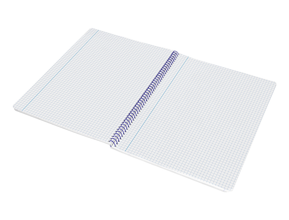 CUADERNO ESPIRAL LIDERPAPEL A4 SMART TAPA BLANDA 80H 75GR CUADRO 4MM CON MARGEN COLOR NEGRO