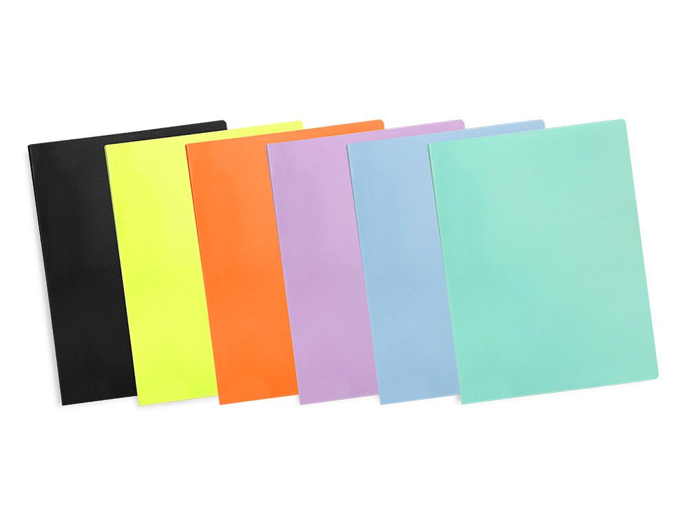 CARPETA LIDERPAPEL ESCAPARATE 37905 10 FUNDAS POLIPROPILENO DIN A4 NEGRO OPACO