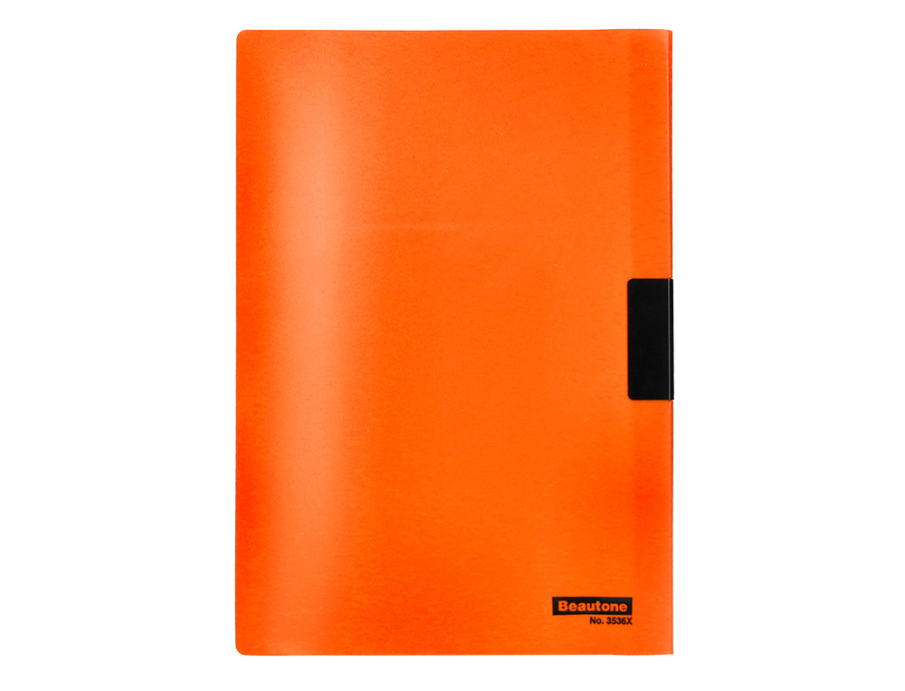 CARPETA BEAUTONE DOSSIER PINZA LATERAL 45301 POLIPROPILDIN A4 NARANJA 25 H. PINZA DES-PACK DE 10 RETRACTILADO