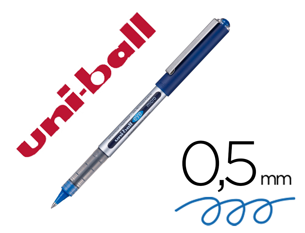 ROTULADOR UNI-BALL ROLLER UB-150E MICRO EYE AZUL 0,5 MM