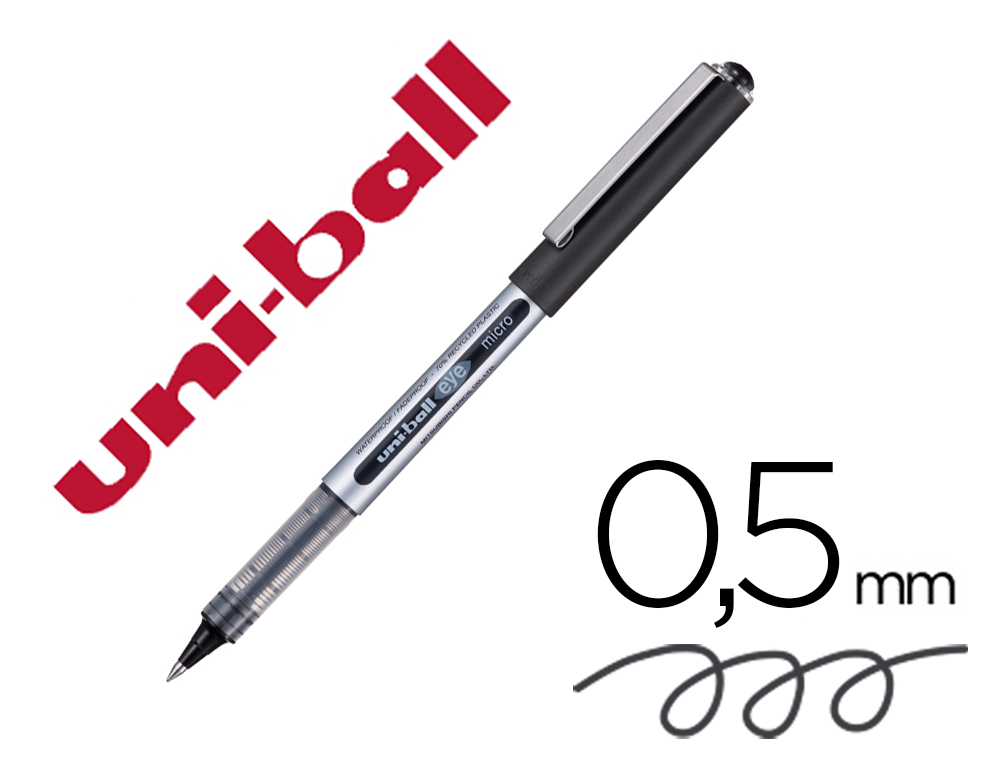 ROTULADOR UNI-BALL ROLLER UB-150E MICRO EYE NEGRO 0,5 MM