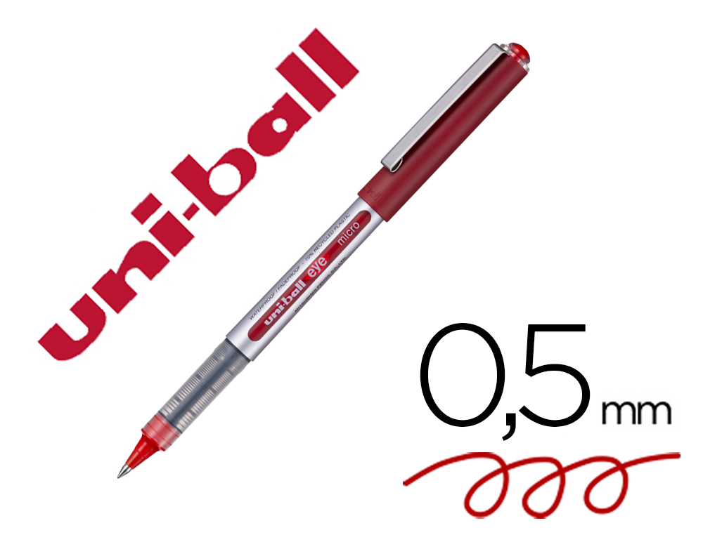 ROTULADOR UNI-BALL ROLLER UB-150E MICRO EYE ROJO 0,5 MM